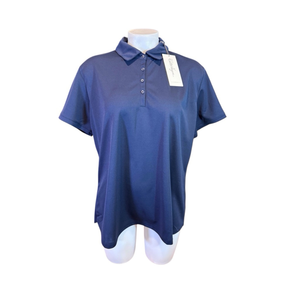 Women's Walter Hagen Polo Shirt XXL Dark Navy Short Sleeve